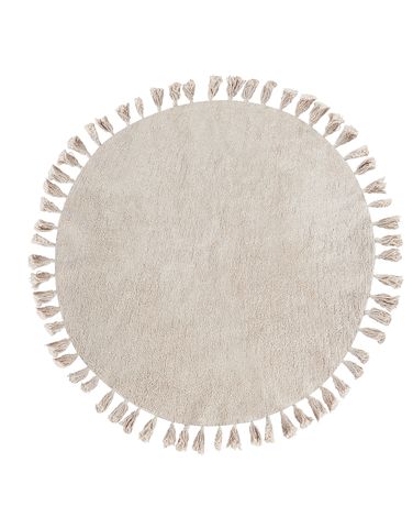 Rug MITSOBI Beige ø 120 cm Cotton