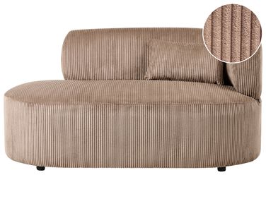 Right-Hand Chaise Longue VANVEY Corduroy Sand Beige
