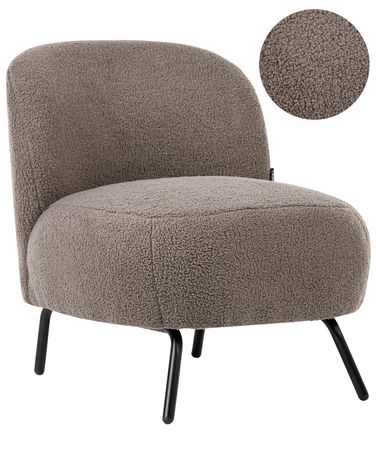 Fauteuil KUMLA Bouclé Taupe