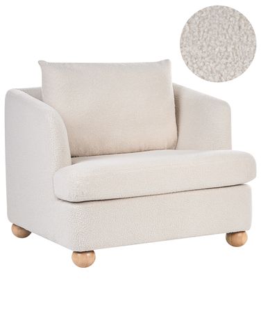 Fauteuil RATTVIK Bouclé Blanc cassé