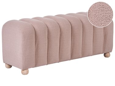 Gestoffeerd bankje IDYLLWILD Bouclé Beige