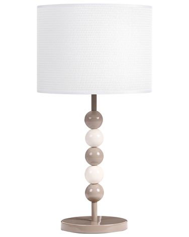 Lampe à poser LOKY Métal Blanc/beige