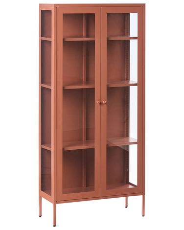 Glazen vitrinekast HARTY Metaal 80 cm Goudbruin