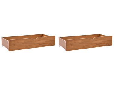 Lot de 2 tiroirs de rangement pour lit EPANEY Marron