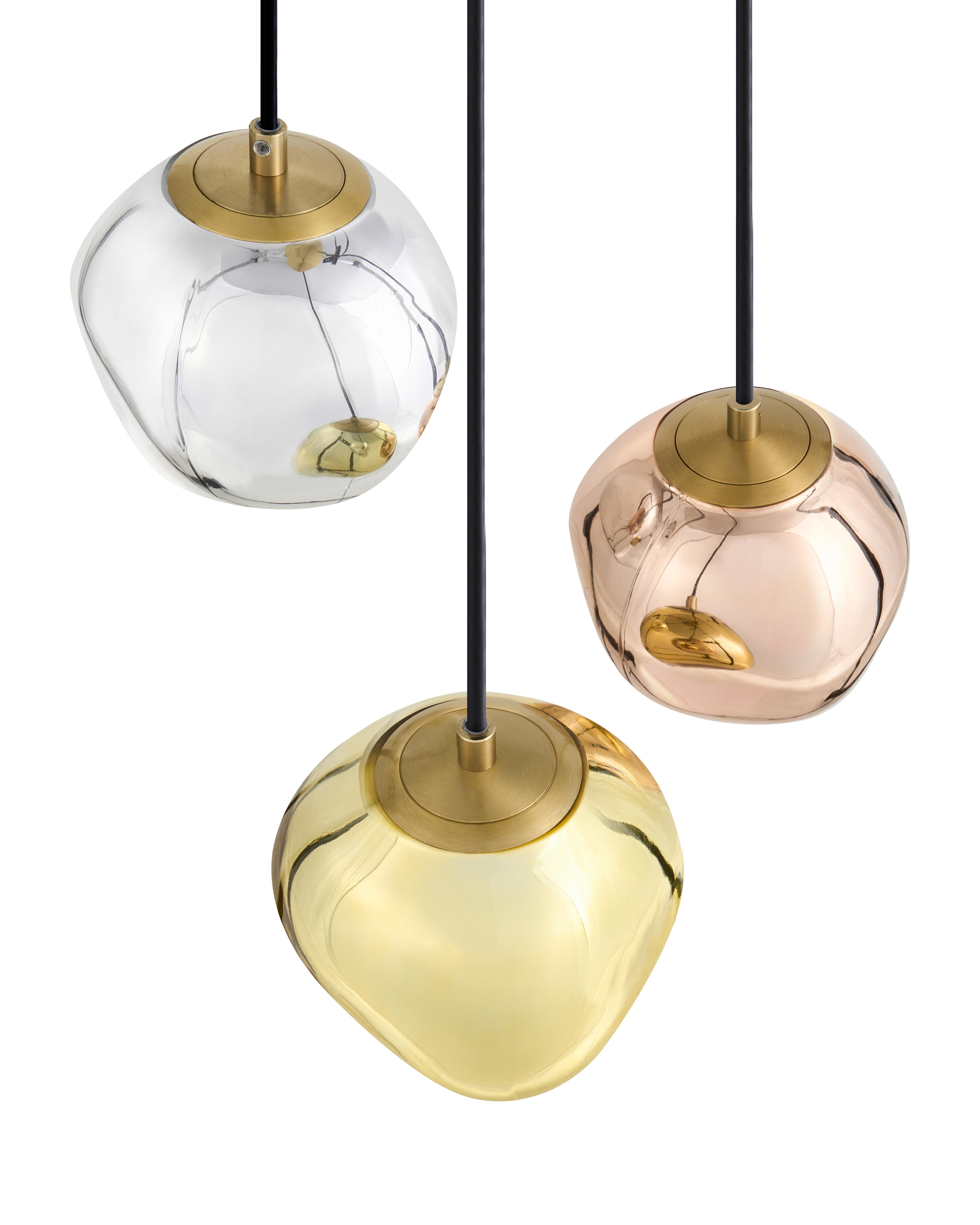 Lampes suspension à 3 lumières TSHUAPA Verre Multicolore