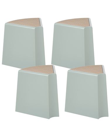 Lot de 4 tabourets de jardin EVROS Vert menthe
