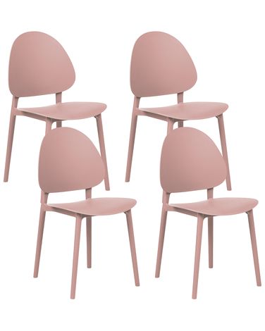 Lot de 4 chaises de jardin CEARA Rose