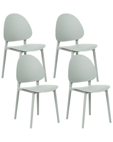 Lot de 4 chaises de jardin CEARA Vert menthe