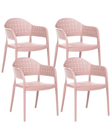 Lot de 4 chaises NARINO Rose