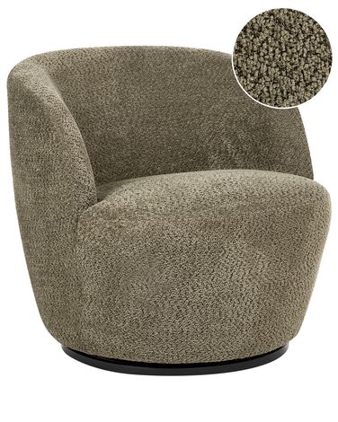 Fauteuil pivotant KUOLPA Tissu chenille Vert foncé