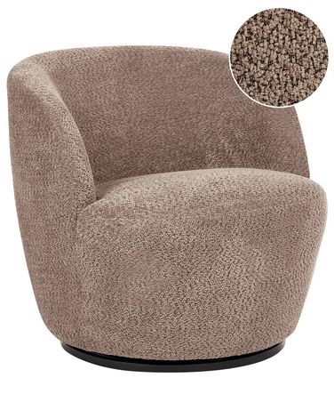 Fauteuil pivotant KUOLPA Tissu chenille Taupe