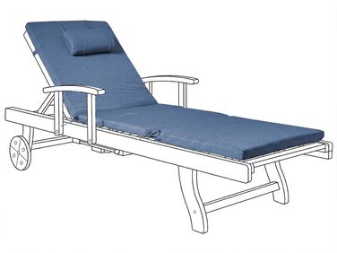 Kussen voor ligstoel TOSCANA/JAVA/AMANTEA PREMIUM 189 x 58 cm Blauw