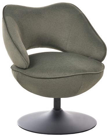 Fauteuil pivotant SANDET Velours Vert foncé