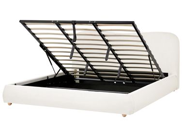 Lit ottoman Tissu BLAGNAC 180 x 200 cm Blanc cassé