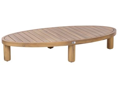 Garden Coffee Table NUMANA 140 cm 70 cm Acacia Wood Light Brown