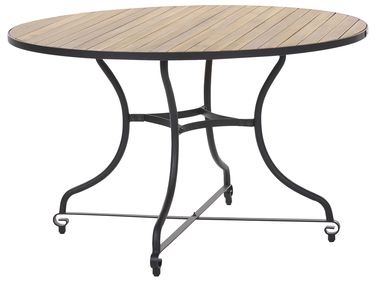 Garden Dining Table LASCARI 120 cm 120 cm Acacia Wood Light Brown