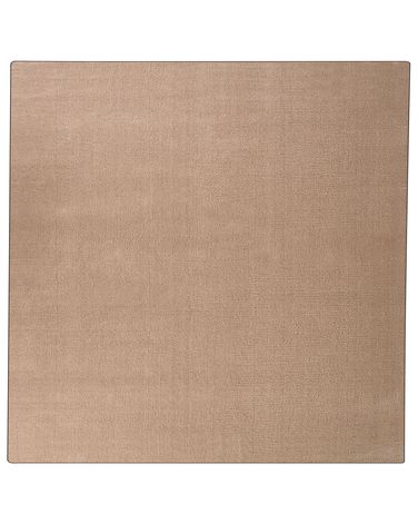 Hoogpoligvloerkleed DEMRE Zandbeige 200 x 200 cm