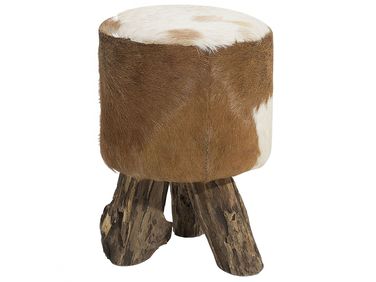 Hocker KENT Leer Goudbruin