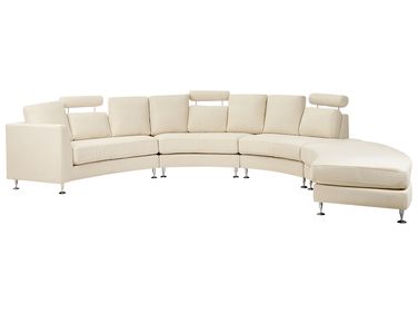 Halfronde bank 7-zits ROTUNDE Stof Beige