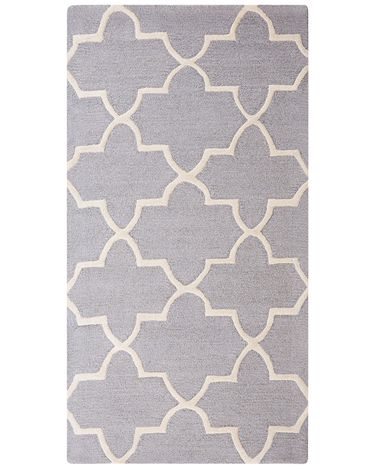 Rug SILVAN Light Grey 80 x 150 cm Wool