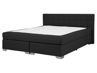 Lit Boxspring Tissu ADMIRAL 160 x 200 cm Noir