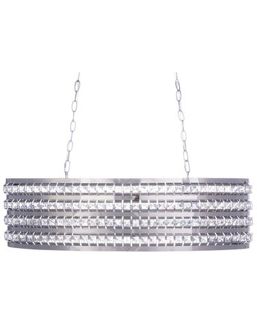 Lampe suspension CAVONE Cristal Argenté
