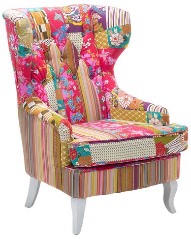 Fauteuil à oreilles MOLDE Tissu Rose fushia