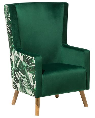 Oorfauteuil ONEIDA Fluweel Donkergroen