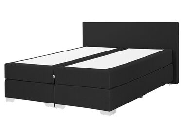 Lit Boxspring Tissu PRESIDENT 160 x 200 cm Noir