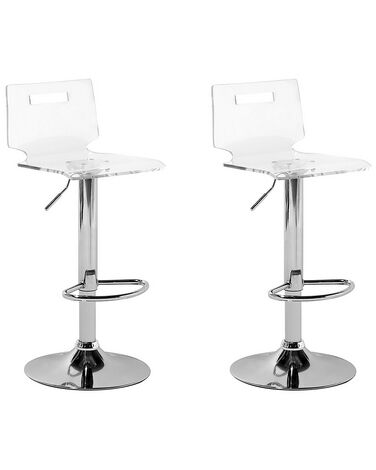 Lot de 2 chaises de bar MALTA Transparent