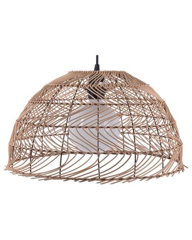 Lampe suspension SELENGE Rotin Marron clair
