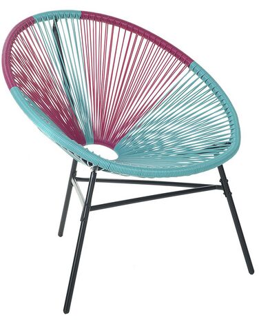 Garden Chair ACAPULCO PE Rattan Turquoise