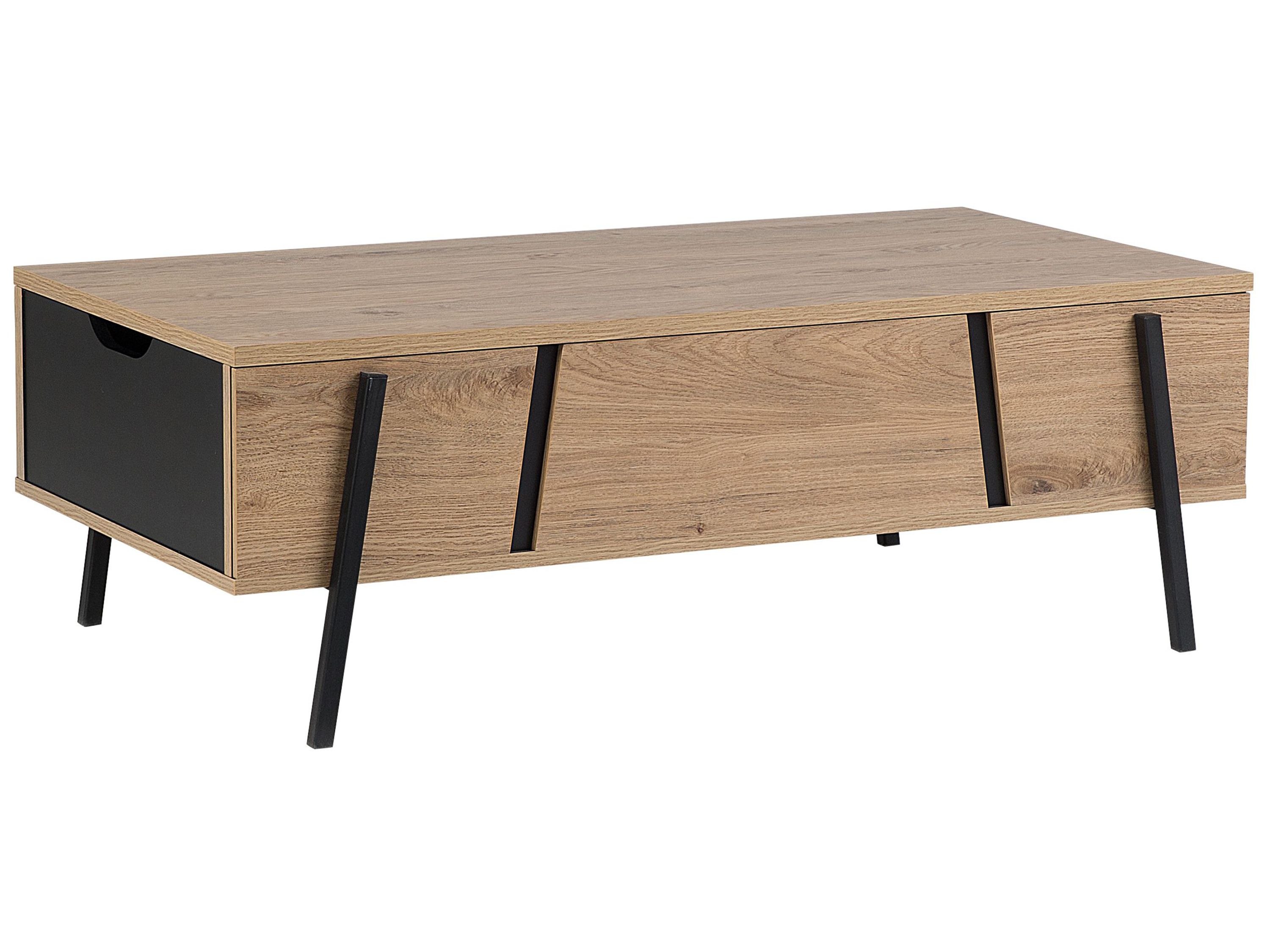 Salontafel BLACKPOOL Bruin/zwart met opbergruimte