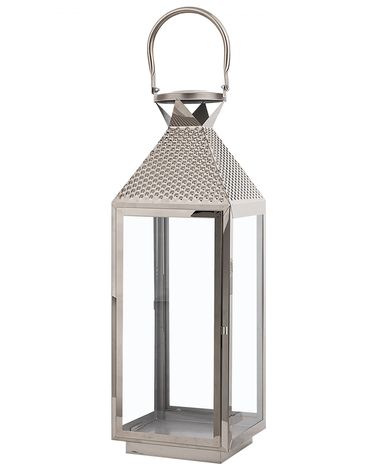 Lantaarn BALI Roestvrij staal 55 cm Zilver