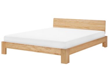 Lit avec sommier Bois de pin ROYAN 180 x 200 cm Marron clair
