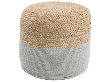 Pouf DALAMA Jute Gris clair