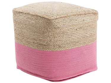 Poef KIRAMA Jute Roze