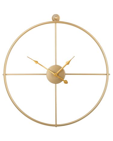 Wall Clock ZUCHWIL 50 cm Metal Gold