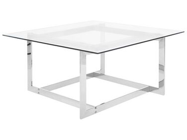 Salontafel CRYSTAL Veiligheidsglas Zilver