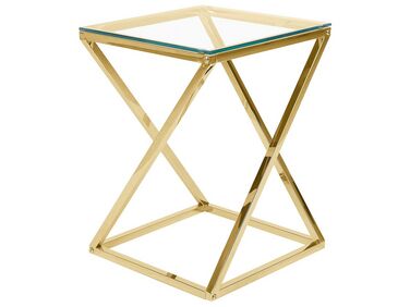 Side Table BEVERLY Glass Gold