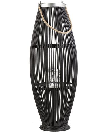 Lanterne TAHITI Bambou 84 cm Noir