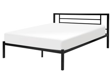 Lit avec sommier Métal CUSSET 160 x 200 cm Noir