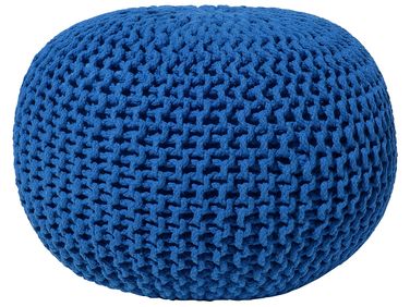 Pouf CONRAD Coton Bleu marine