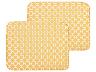 Lot de 2 coussins pour chaises de jardin FIJI 29 x 38 cm Jaune