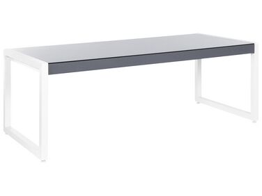Garden Dining Table BACOLI 210 cm 90 cm Glass Off-White