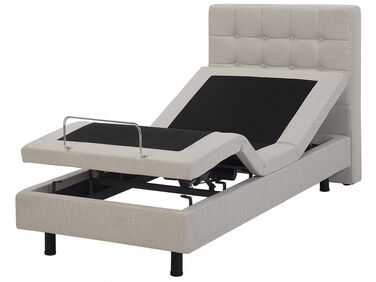 Lit réglable Tissu DUKE 90 x 200 cm Beige