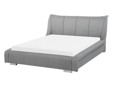 Bed Stof NANTES 140 x 200 cm Lichtgrijs