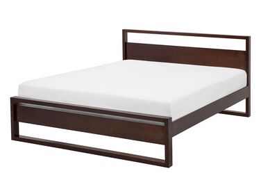 Bed Dennenhout GIULIA 140 x 200 cm Donkerbruin