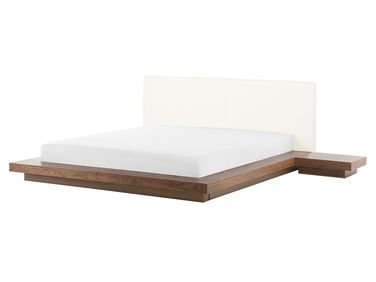 Lit à eau Cuir PU ZEN 160 x 200 cm Frêne marron
