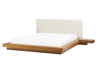Lit à eau Cuir PU ZEN 160 x 200 cm Frêne naturel